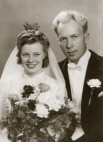 Br�llopsfoto Britta & Herbert 1944
