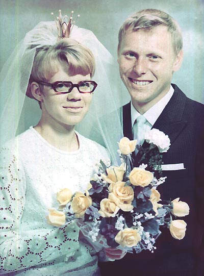 Br�llopsfoto Britt-Marie & Kjell 1969